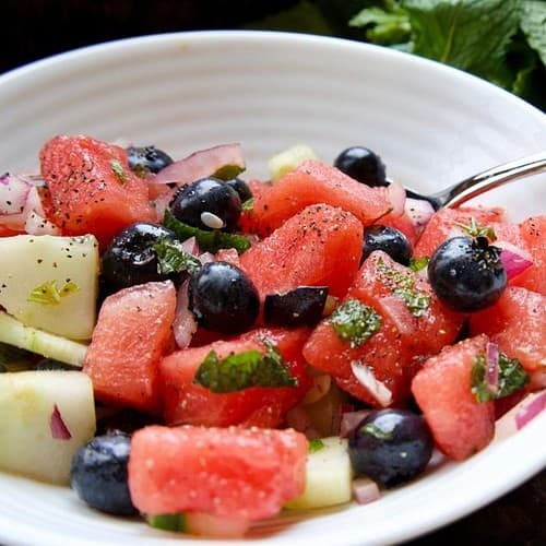 summer-salad-watermelon-recipe-blueberries-bowl-spoon
