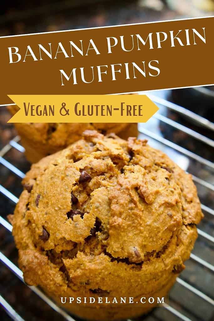 vegan gluten free banana pumpkin muffins