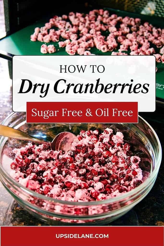 how to dry cranberries sugar free oil free