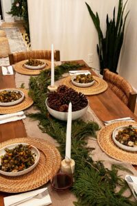 holiday dinner table