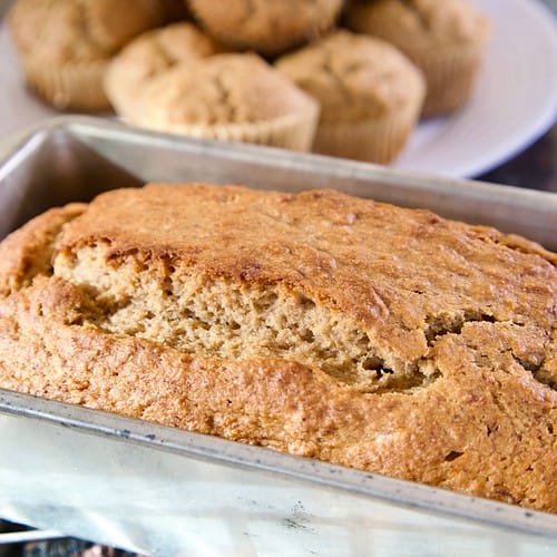 banana bread sourdough recipe loaf and muffins