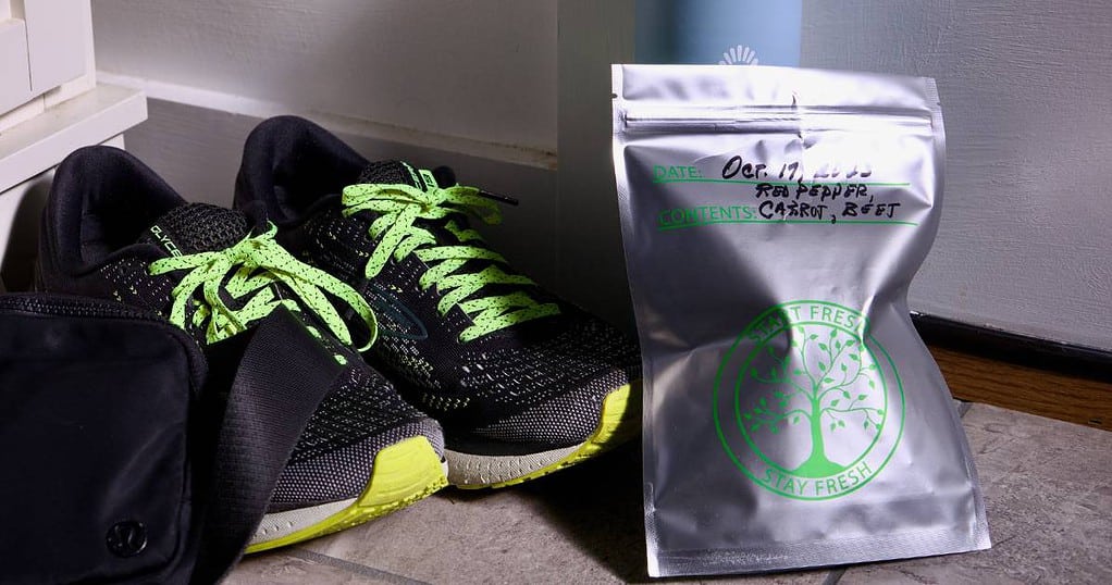 dehydrated-vegetables-mylar-bag-running-shoes-