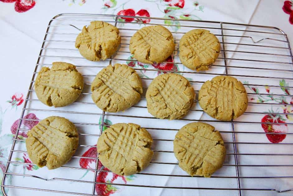 dairy-free-peanut-butter-cookies-cooling-rack