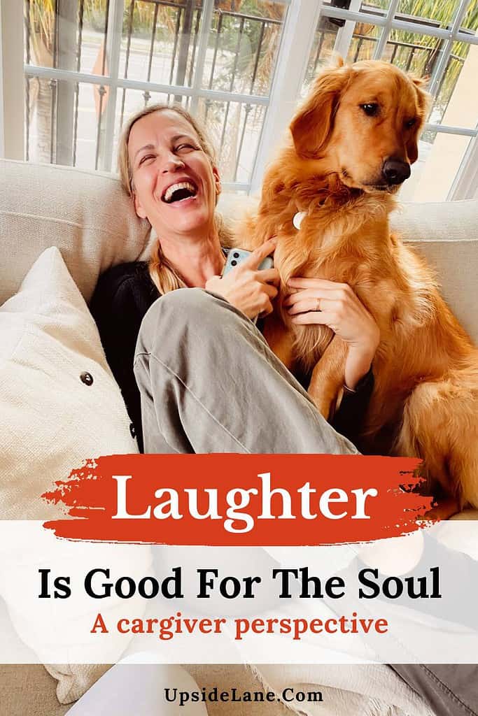 laughter is good for the soul dawn laughing with her dog