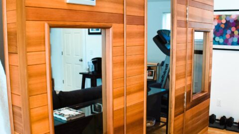 infrared sauna in a home studio