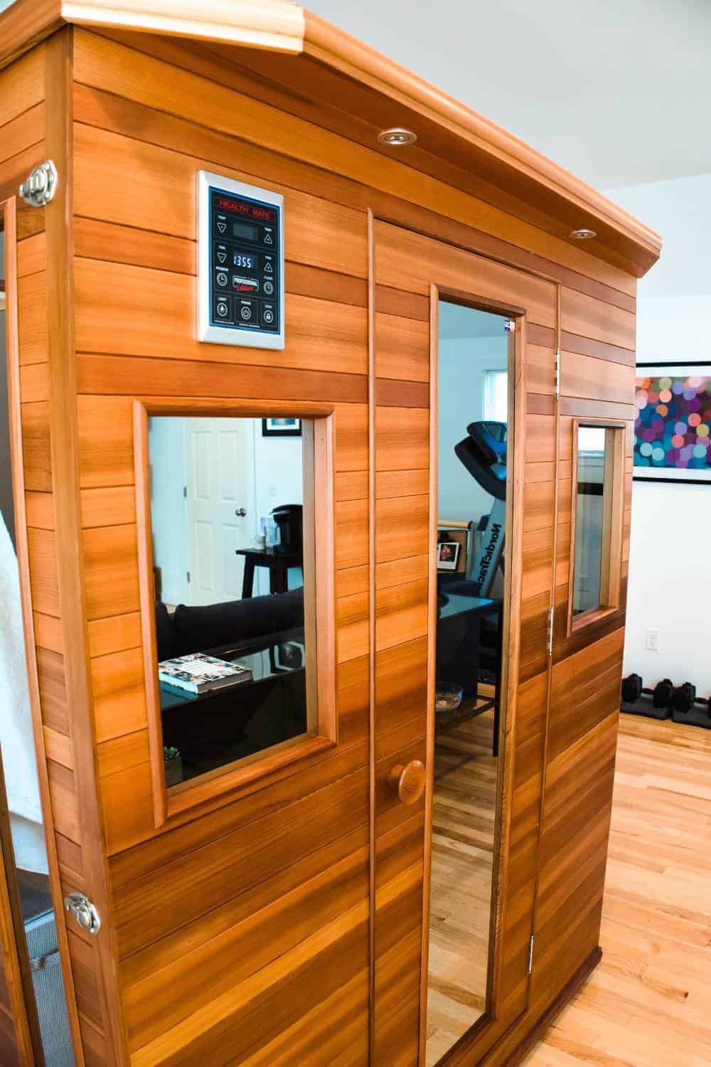 infrared sauna in a home studio