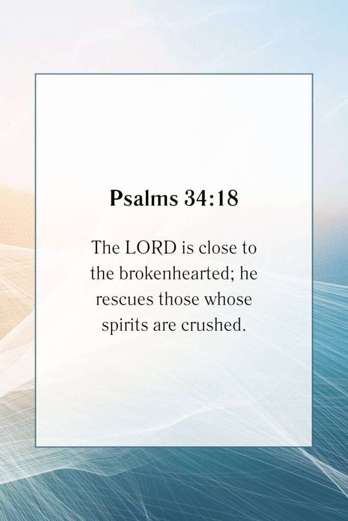 Psalms bible verse on blue, gold, and white background.