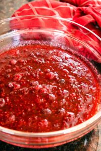 Healthy Sugar-Free Cranberry Sauce with Raspberries