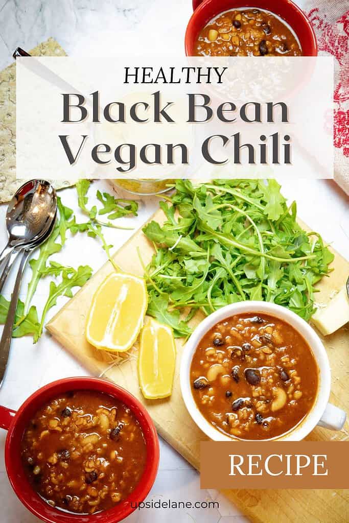 healthy black bean vegan chili recipe