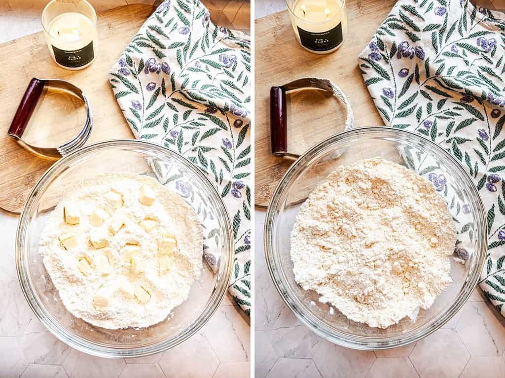 flour and butter mixture for scones