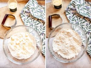 flour and butter mixture for scones