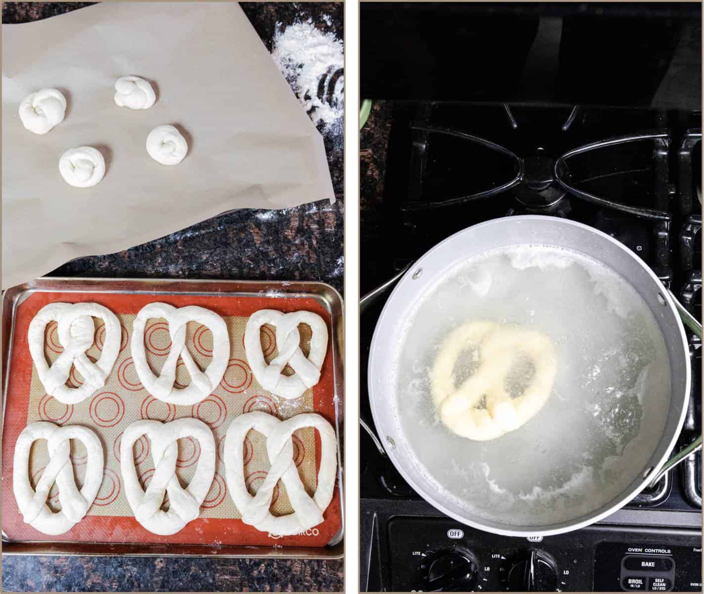 pretzel-making-instruction-steps-boiling-soft-pretzels-laying-on-baking-sheet