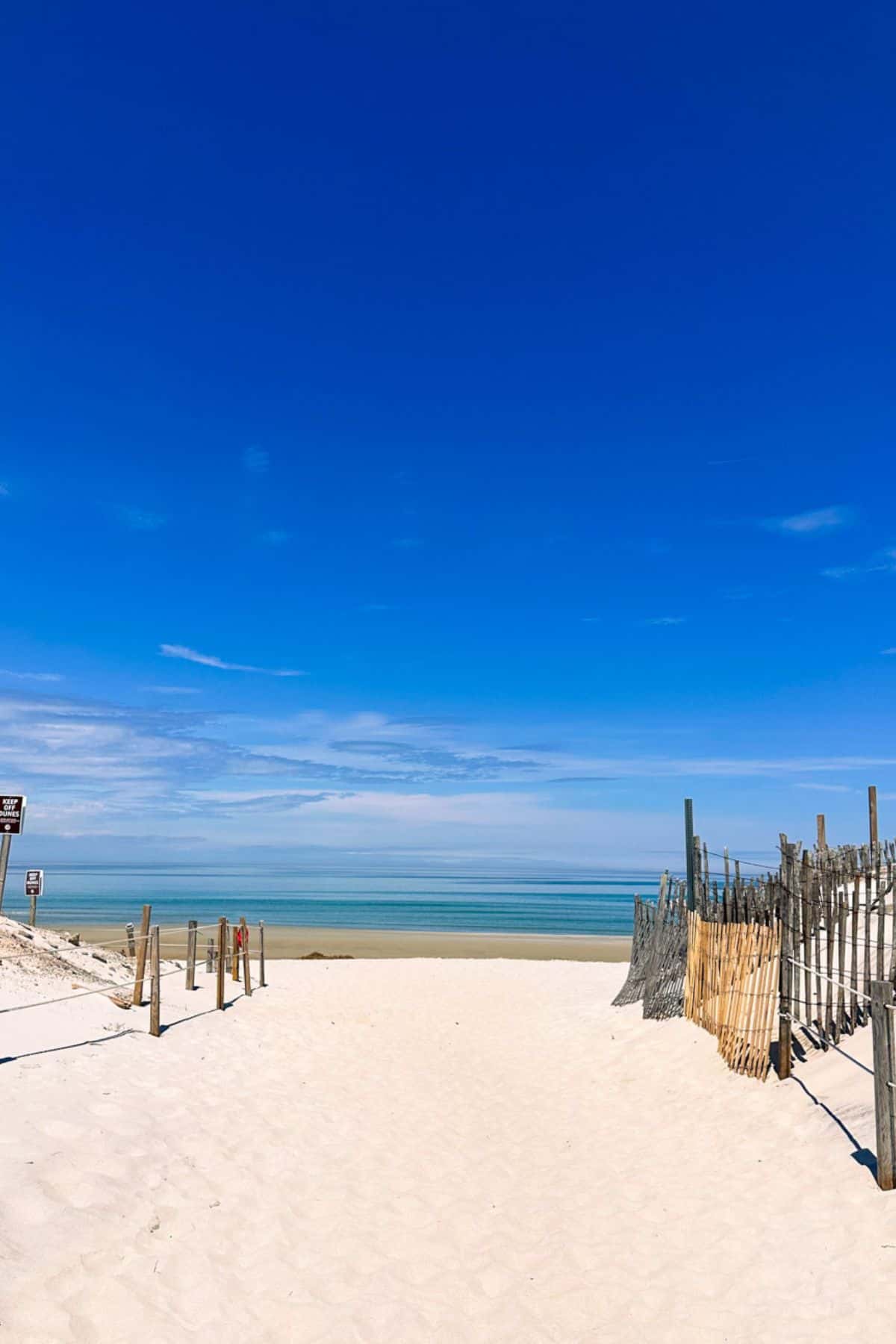 white sandy pathway to the beach